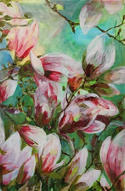 Bild 17: Magnolienzweig, 100x70cm, 600€